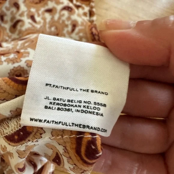 Faithfull the Brand Juniper Midi Dress Sable Paisley US 8 - Picture 16 of 16